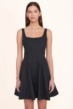 STAUD - MINI WELLS DRESS BLACK