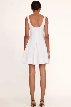 STAUD - MINI WELLS DRESS WHITE