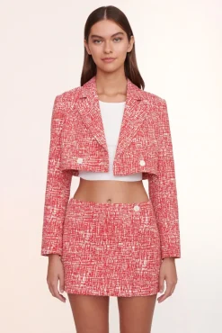 STAUD - NAVIGATION BLAZER PAPAYA CROSSHATCH