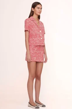 STAUD - NELL CROCHET BALLERINA CREAM BLACK