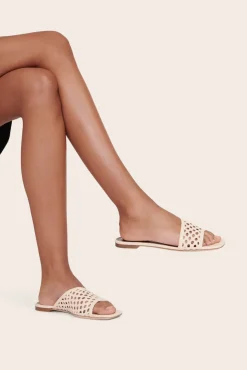 STAUD - NEVIL CROCHET SANDAL CREAM
