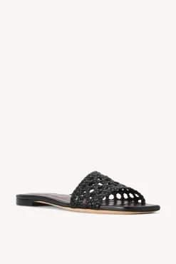 STAUD - NEVIL CROCHET SANDAL BLACK