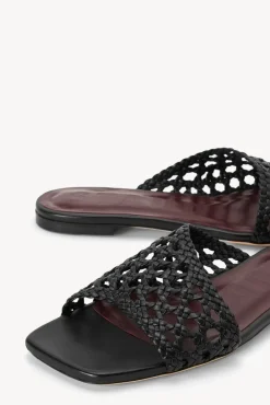 STAUD - NEVIL CROCHET SANDAL BLACK