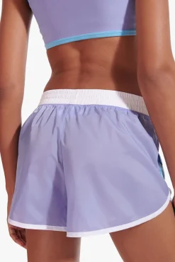 STAUD - NYLON RUN SHORT GALAXY PURPLE