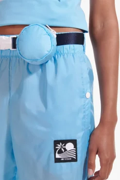 STAUD - NYLON TRACK PANT ALASKAN BLUE