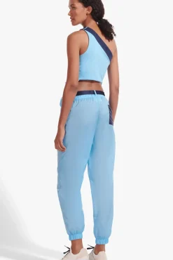 STAUD - NYLON TRACK PANT ALASKAN BLUE