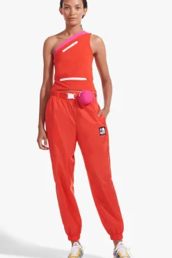 STAUD - NYLON TRACK PANT FIERY RED