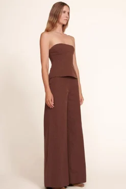 STAUD - OAK PANT CHOCOLATE