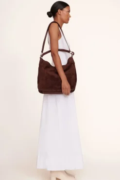 STAUD - PERRY BAG MAHOGANY SUEDE
