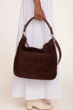 STAUD - PERRY BAG MAHOGANY SUEDE