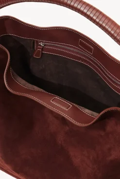 STAUD - PERRY BAG MAHOGANY SUEDE