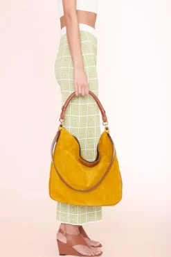 STAUD - PERRY BAG OCHER TAN SUEDE