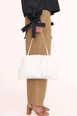 STAUD - PHOEBE BAG PATENT WHITE