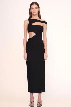 STAUD - PRISMATIC DRESS BLACK