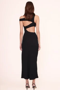 STAUD - PRISMATIC DRESS BLACK