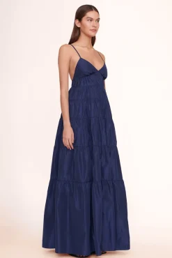 STAUD Occasion Dresses- RIPLEY DRESS NAVY