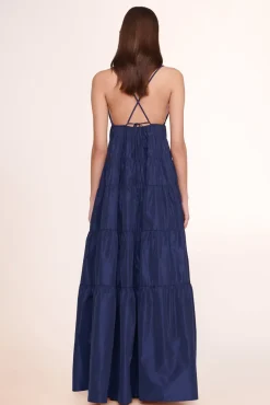 STAUD Occasion Dresses- RIPLEY DRESS NAVY