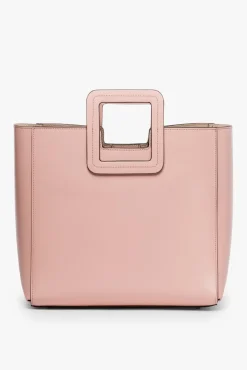 STAUD - SHIRLEY LEATHER BAG DARK BLUSH