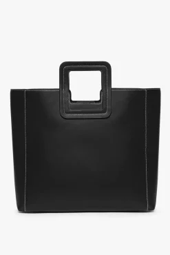 STAUD - SHIRLEY LEATHER BAG BLACK