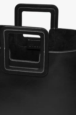 STAUD - SHIRLEY LEATHER BAG BLACK