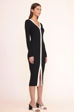 STAUD - SHOKO SWEATER BLACK BLACK WHITE