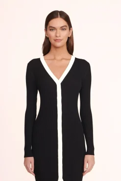 STAUD - SHOKO SWEATER BLACK BLACK WHITE