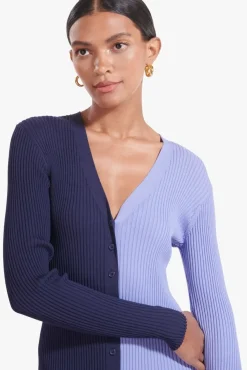STAUD - SHOKO SWEATER NAVY PERIWINKLE