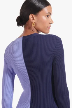 STAUD - SHOKO SWEATER NAVY PERIWINKLE