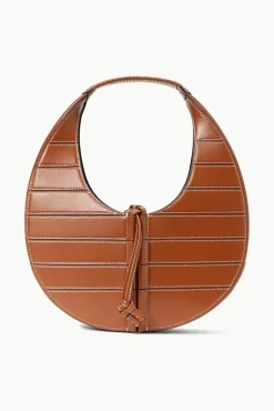 STAUD - SLATTED MOON BAG TAN
