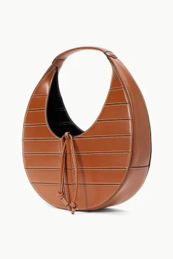 STAUD - SLATTED MOON BAG TAN