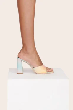 STAUD - SLOANE HEEL SNAKE EMBOSSED MULTI AURA