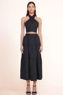 STAUD - SMOCKED KAI TOP BLACK
