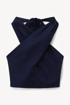 STAUD - SMOCKED KAI TOP NAVY
