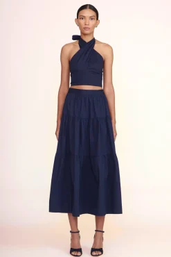STAUD - SOLANGE HEEL GROSGRAIN NAVY