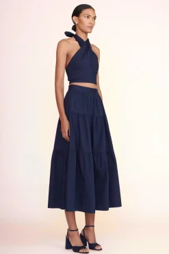 STAUD - SOLANGE HEEL GROSGRAIN NAVY