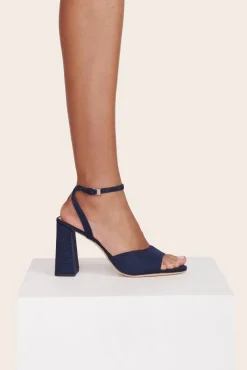 STAUD - SOLANGE HEEL GROSGRAIN NAVY