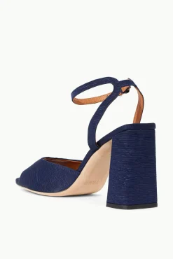 STAUD - SOLANGE HEEL GROSGRAIN NAVY