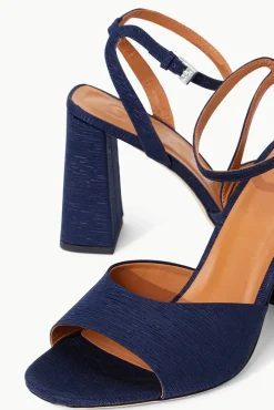 STAUD - SOLANGE HEEL GROSGRAIN NAVY