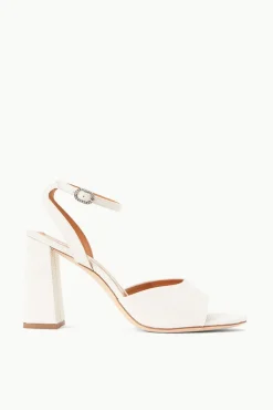 STAUD - SOLANGE HEEL GROSGRAIN WHITE
