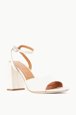 STAUD Bridal Accessories- SOLANGE HEEL GROSGRAIN WHITE