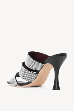 STAUD - SONNY RHINESTONE SANDAL BLACK BLACK RHINESTONE