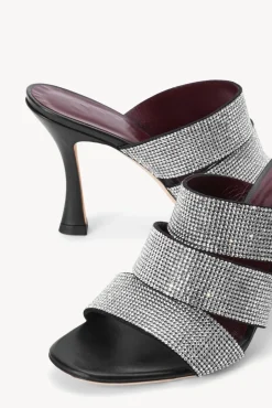 STAUD - SONNY RHINESTONE SANDAL BLACK BLACK RHINESTONE