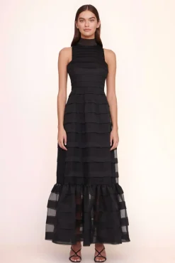 STAUD - SPIRAL DRESS BLACK