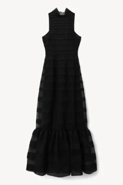 STAUD - SPIRAL DRESS BLACK