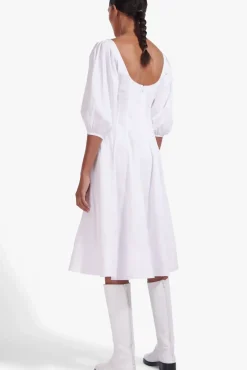 STAUD - SWELLS DRESS WHITE