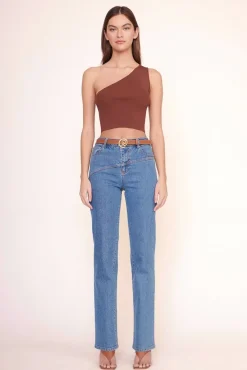 STAUD - SWIRL BUCKLE BELT TAN
