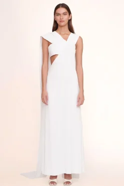 STAUD - TITANIUM DRESS WHITE