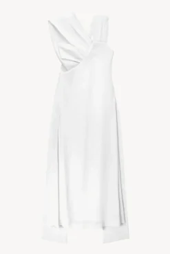STAUD - TITANIUM DRESS WHITE