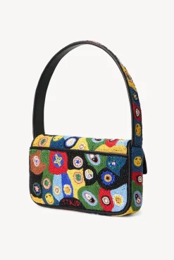 STAUD - TOMMY BEADED BAG BLACK MILLEFIORI
