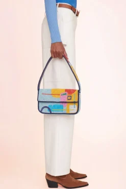STAUD - TOMMY BEADED BAG EXPRESSIONISM